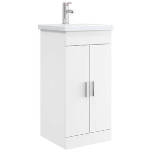 vidaXL Mobilă de baie cu chiuvetă Alb 42 x 40 x 84,5 cm Lemn prelucrat