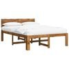 vidaXL Cadru de pat dublu cu spătar ROSTOCK natural 135 x 190 cm