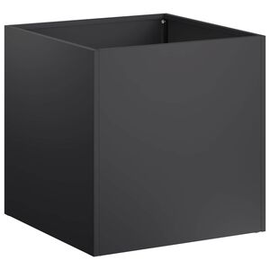 vidaXL Vază pentru Grădină Negru 35 x 35 x 35 cm Oțel laminat la rece