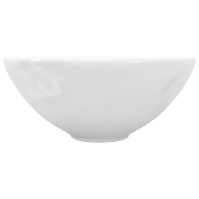 Chiuvetă ceramică pentru baie, rotundă, alb