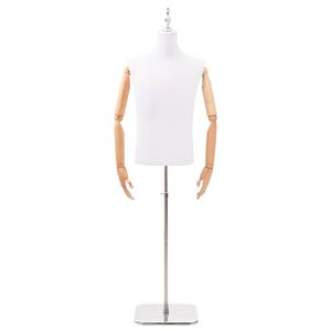 vidaXL Manechin ajustabil 170-218 cm cu bază Masculin PP Alb
