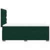vidaXL Pat box spring cu saltea, verde &icirc;nchis, 90x200 cm, catifea
