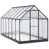 vidaXL Seră de grădină cu ușă Antracit 183,5 x 363,5 x 207 cm