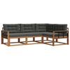 vidaXL Set de canapele de exterior 4 buc. Natural și Antracit
