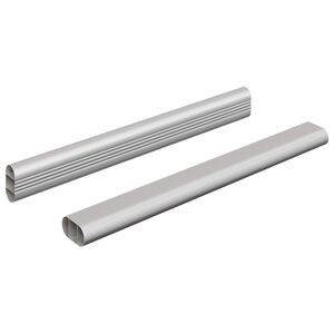 vidaXL Șină pentru dressing 2 buc. Argintiu 264 x 15 x 29 mm