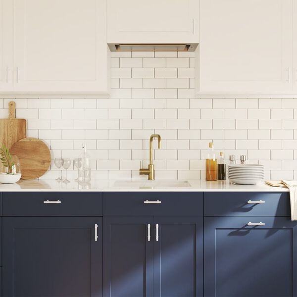 vidaXL M&acirc;nere de dulap, 20 buc., argintiu, 64 mm, oțel inoxidabil