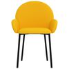 vidaXL Scaune de bucătărie, 2 buc., galben, catifea
