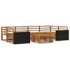 vidaXL Set de canapele de exterior 7 pcs natural Lemn Solid de Acacia