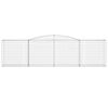 vidaXL Coșuri gabion arcuite 10 buc, 400x50x100/120 cm fier galvanizat