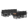 vidaXL Set de canapele de exterior 11 pcs Negru și Gri &icirc;nchis