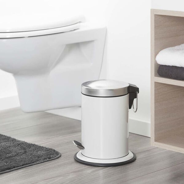 Sealskin Coș de gunoi cu pedală Acero, alb, 3 L 361732410
