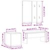 vidaXL Set mobilier hol 5 pcs Stejar Negru și Argintiu Lemn compozit