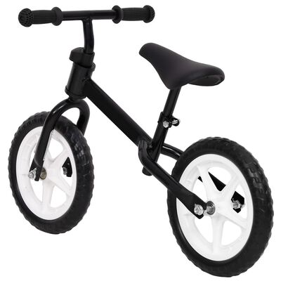 vidaXL Bicicletă pentru echilibru 10 inci, cu roți, negru