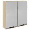 vidaXL Dulap oglindă baie stejar sonoma 64,5x20x66,5 cm lemn prelucrat
