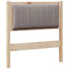 vidaXL Tăblie tapițată cu headboard Maro 80 cm Lemn de pin masiv