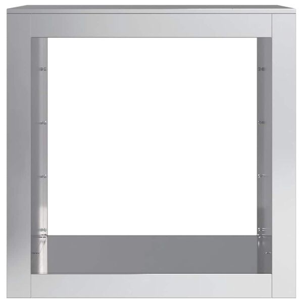 vidaXL Suport pentru lemne de foc, 60x40x60 cm, oțel inoxidabil