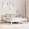 vidaXL Cadru de pat natural 150 x 200 cm Lemn de pin masiv