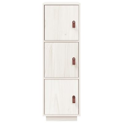 vidaXL Dulap înalt, alb, 34x40x108,5 cm, lemn masiv de pin