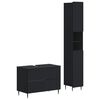 vidaXL Set de dulapuri pentru baie, 2 piese ZWOLLE Negru