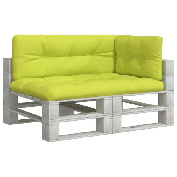 vidaXL Perne de paleți, 3 buc, verde aprins, material textil