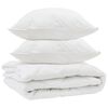 vidaXL Duvet pentru toate sezoanele cu pernă 3 buc. Alb Microfibră
