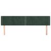 vidaXL Tăblie de pat cu aripioare verde &icirc;nchis 163x16x78/88 cm catifea