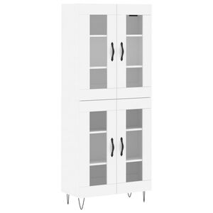vidaXL Dulap &icirc;nalt, alb, 69,5x34x180 cm, lemn compozit