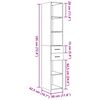 vidaXL Dulap &icirc;nalt, alb, 30x42,5x185 cm, lemn prelucrat