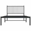 vidaXL Cadru de pat din metal cu tăblie, negru, 100x200 cm