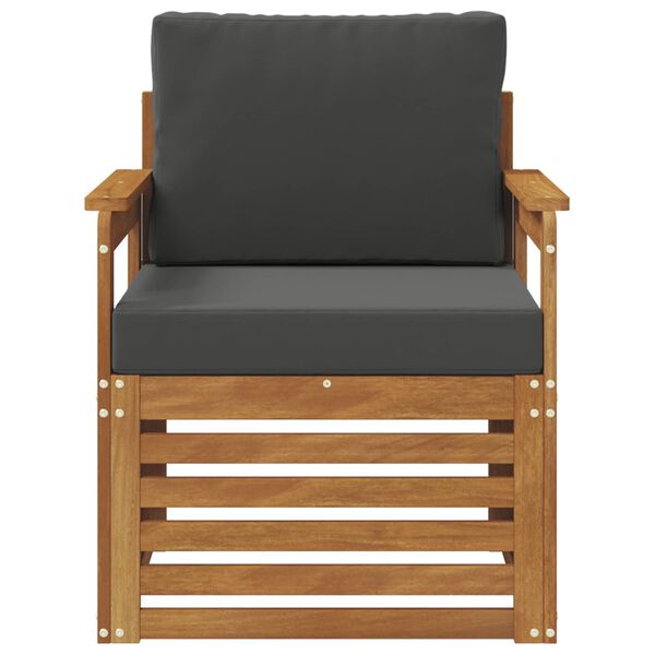 vidaXL Set de canapele de exterior cu pernă natural 71 x 63 x 73 cm