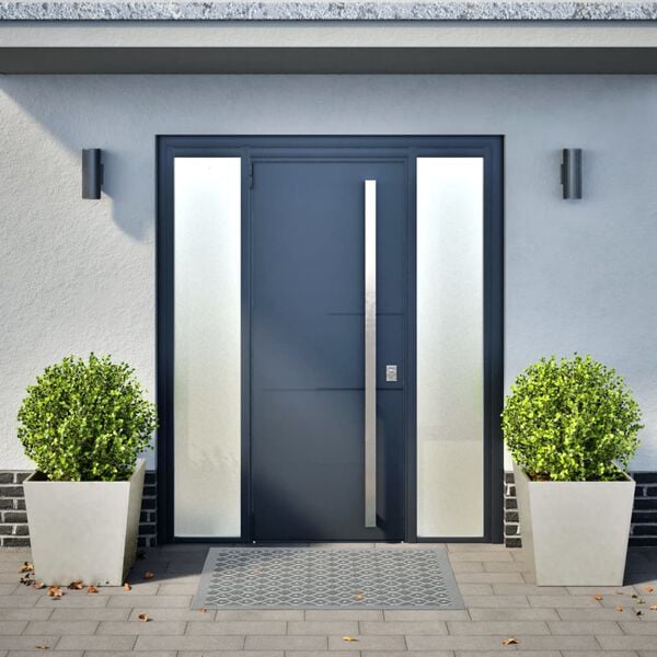 vidaXL Jardiniere grădină, 2 buc., 50x50x50 cm, oțel inoxidabil