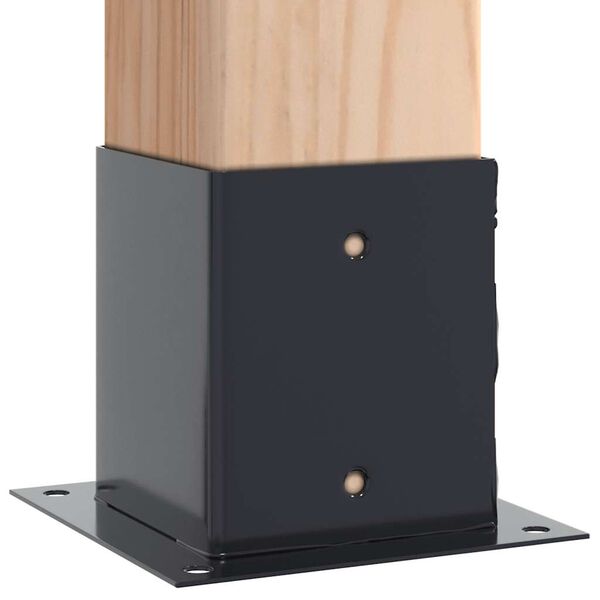 vidaXL Baze st&acirc;lp pătrate 4 buc Antracit Oțel acoperit cu pulbere