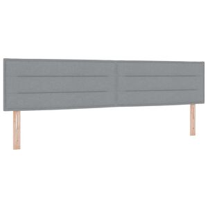vidaXL Tăblie cap cu headboard Gri deschis 200 cm Piele artificială