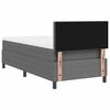 vidaXL Pat cu arc LED cu headboard Gri deschis și alb. 100 x 200 cm