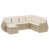 vidaXL Set canapele de grădină, 7 piese, cu perne, bej, poliratan