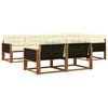 vidaXL Set de canapele de exterior 7 buc. Natural și Crem