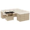 vidaXL Set canapele de grădină, 9 piese, cu perne, bej, poliratan