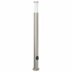 vidaXL St&acirc;lp luminos cu priză 110 cm oțel inoxidabil IP44
