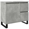 vidaXL Dulap de chiuvetă baie, gri beton, 65x33x60 cm, lemn prelucrat