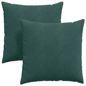vidaXL Perne pentru canapea 2 pcs Verde &icirc;nchis 80 x 80 cm
