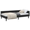 vidaXL Cadru de pat colțar cu headboard Negru 80 cm x 200 cm Catifea