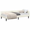 vidaXL Cadru de pat colțar cu headboard Crem 80 cm x 200 cm Catifea