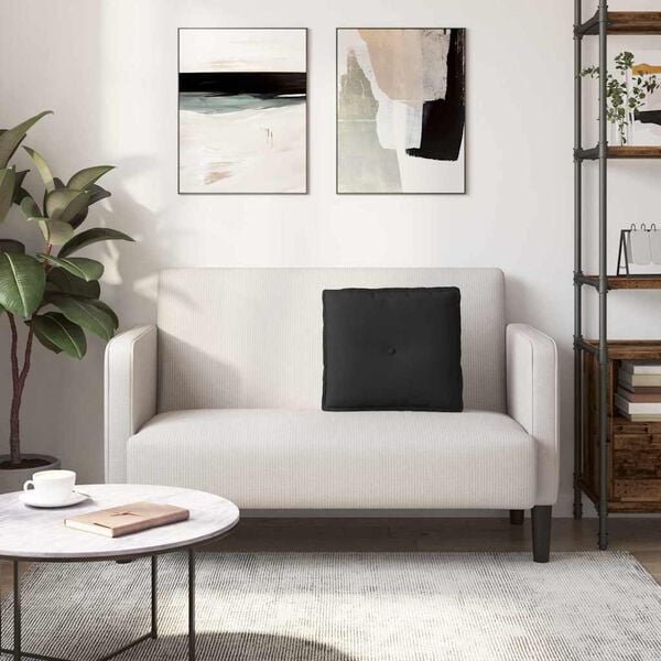 vidaXL Perna pentru spate Negru 50 x 45 cm Țesătură din microfibră