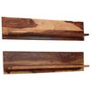 vidaXL Rafturi de perete, 2 buc., 118x26x20 cm, lemn masiv de acacia