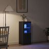 vidaXL Bufet LED Negru 41 x 37 x 100 cm Lemn compozit
