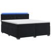 vidaXL Pat box spring cu saltea și LED Negru 200 x 200 cm Catifea