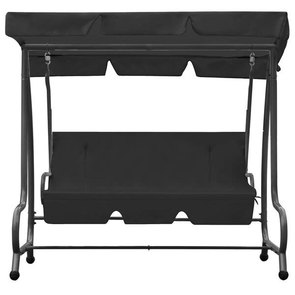 vidaXL Balansoar de exterior cu copertină, antracit