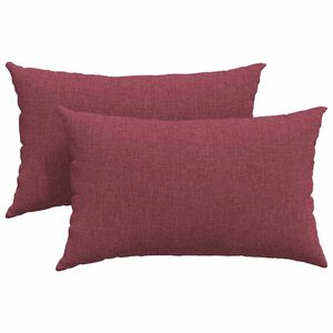 vidaXL Perne pentru canapea 2 pcs Roșu Vin 50 x 30 cm țesătură