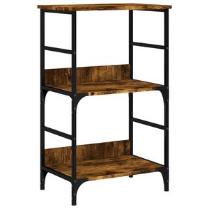 vidaXL Bibliotecă, stejar fumuriu, 50x33x82 cm, lemn prelucrat