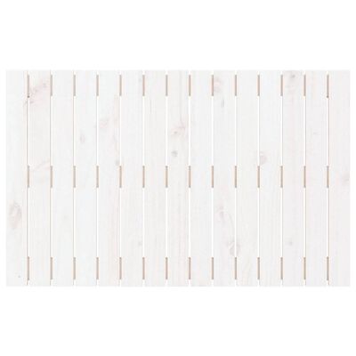 vidaXL Tăblie de pat pentru perete, alb, 95,5x3x60 cm, lemn masiv pin